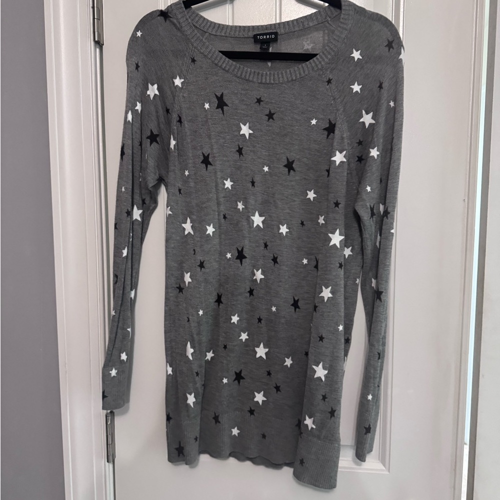 Torrid Gray Star Sweater